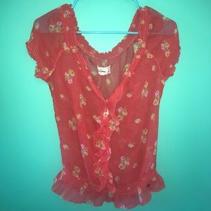 Abercrombie Flowered Blouse